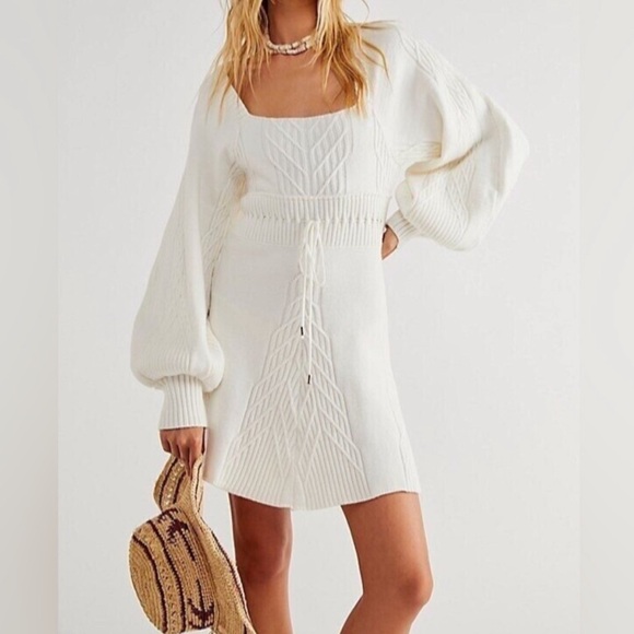 Free People Cream Knit Dress - Picture 2 of 7